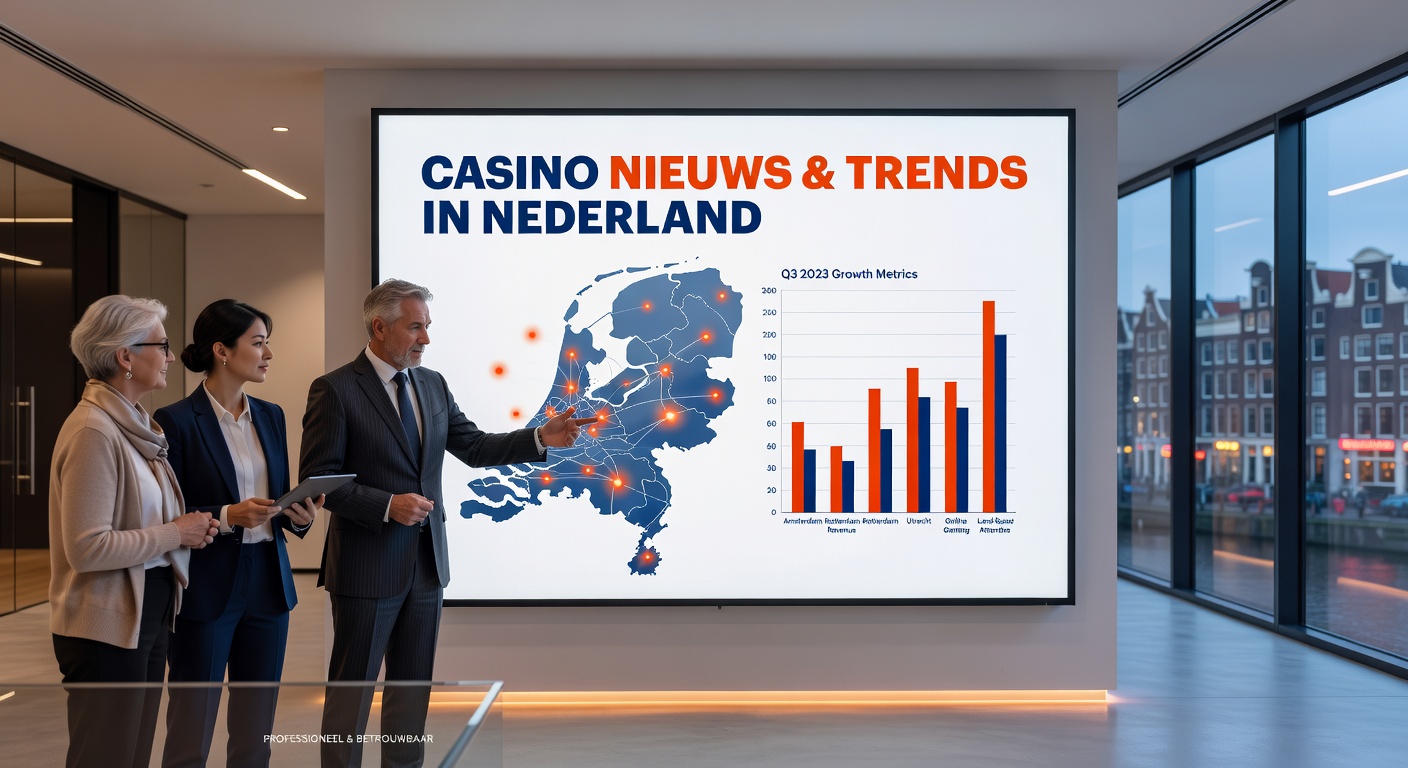 Holland Casino vestiging met spelers en sfeerlichten, symbool voor herstel in de fysieke goksector