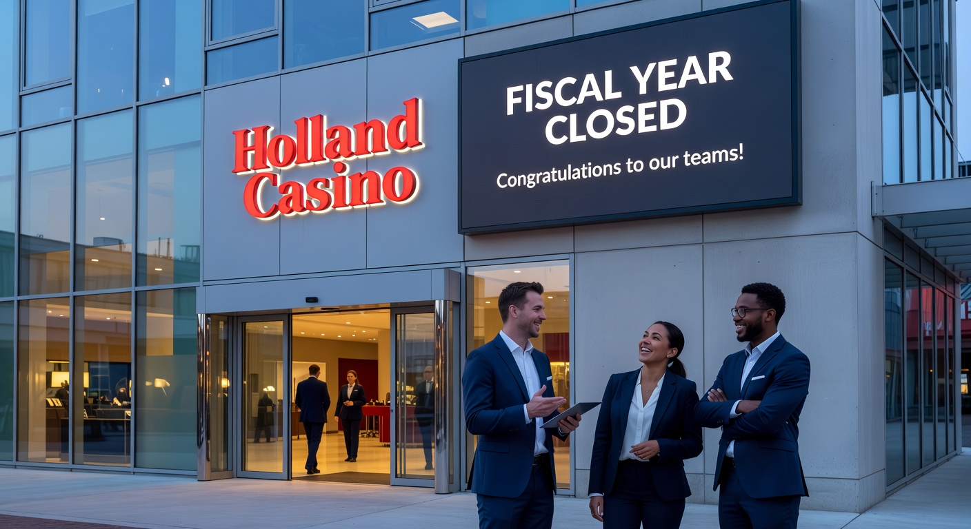 Grafiek met stijgende lijn van Holland Casino resultaten, met vraagtekens bij structurele factoren