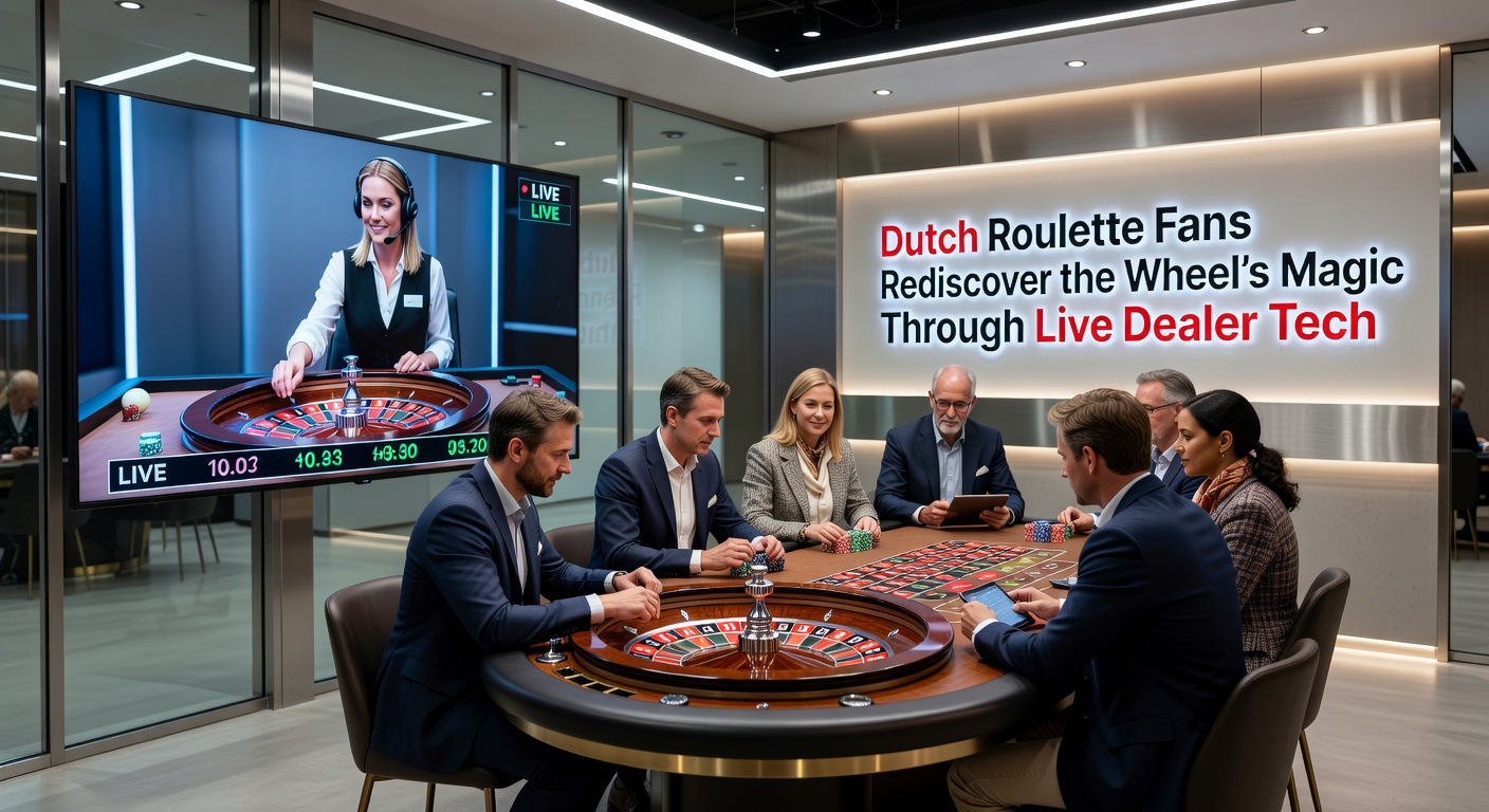 Een levensechte live dealer draait het roulettewiel terwijl spelers online meekijken via high-definition streaming