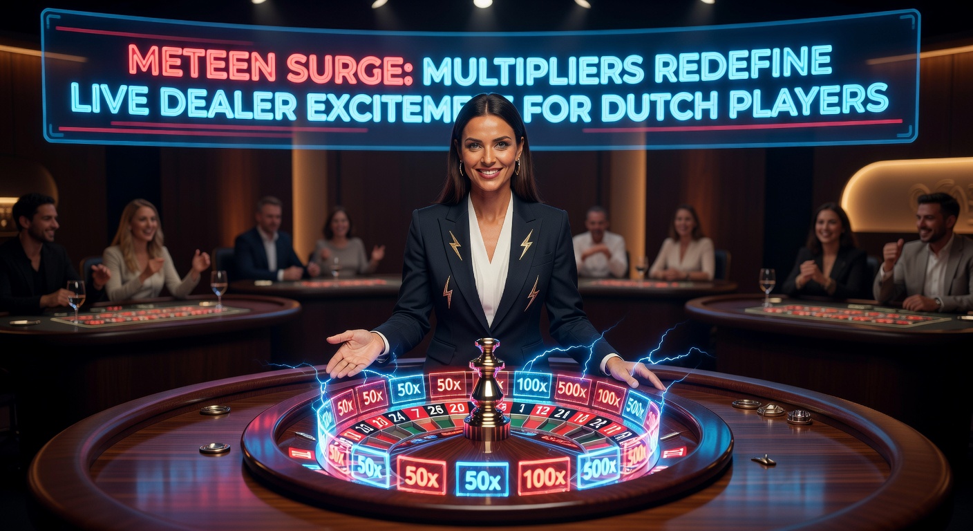 Dynamische Lightning Roulette tafel met bliksemschichten en gloeiende multipliers die de spanning opvoeren tijdens een live sessie