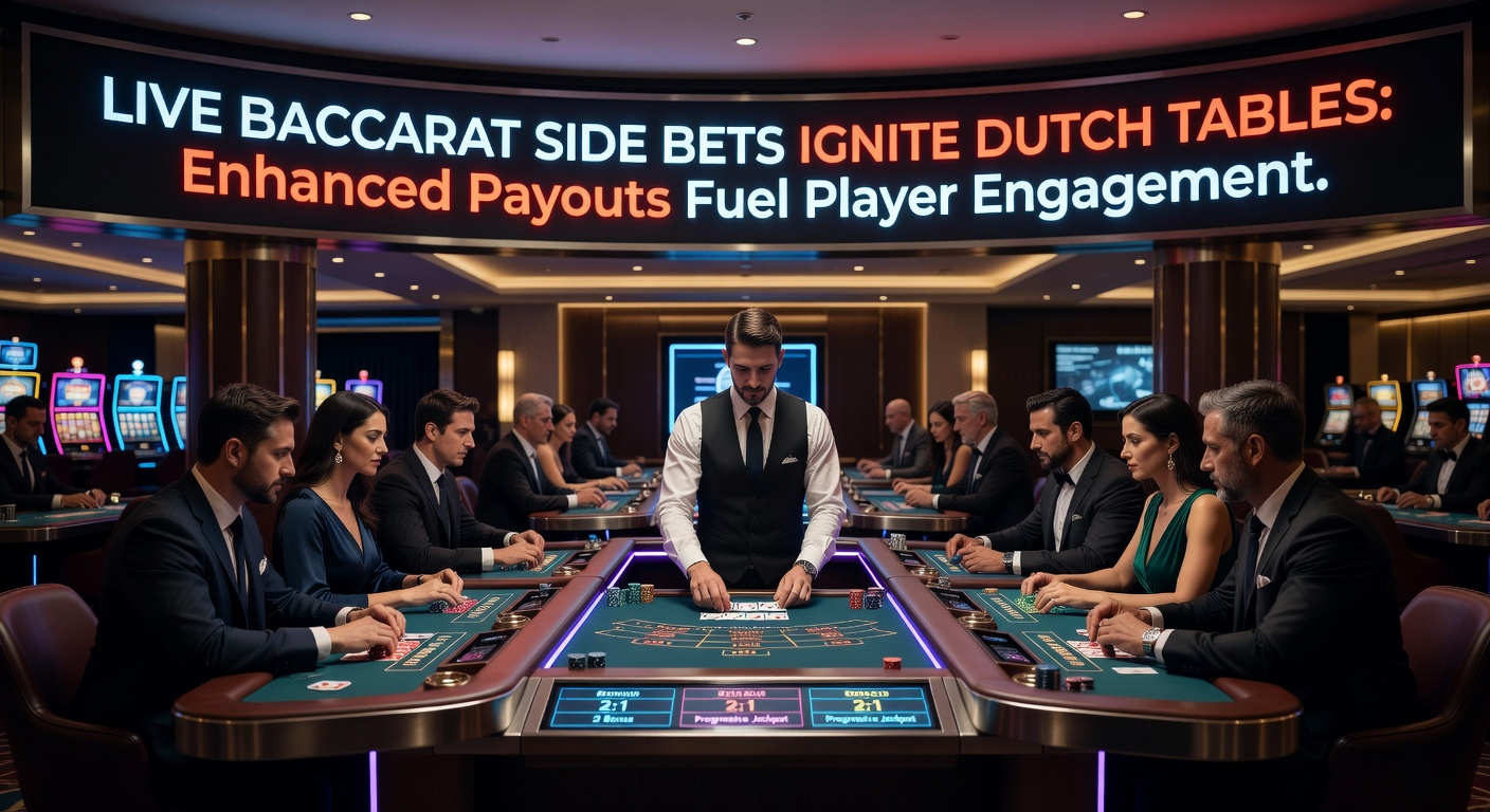Live baccarat tafel met side bets opties zichtbaar op scherm, spelers engageren zich intensief tijdens een sessie in een Nederlands online casino
