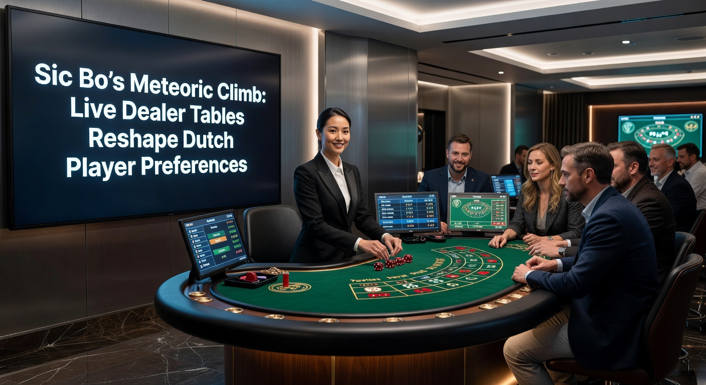 Sic Bo live dealer tafel met kleurrijke fiches en dobbelstenen in actie tijdens een sessie bij een Nederlands online casino