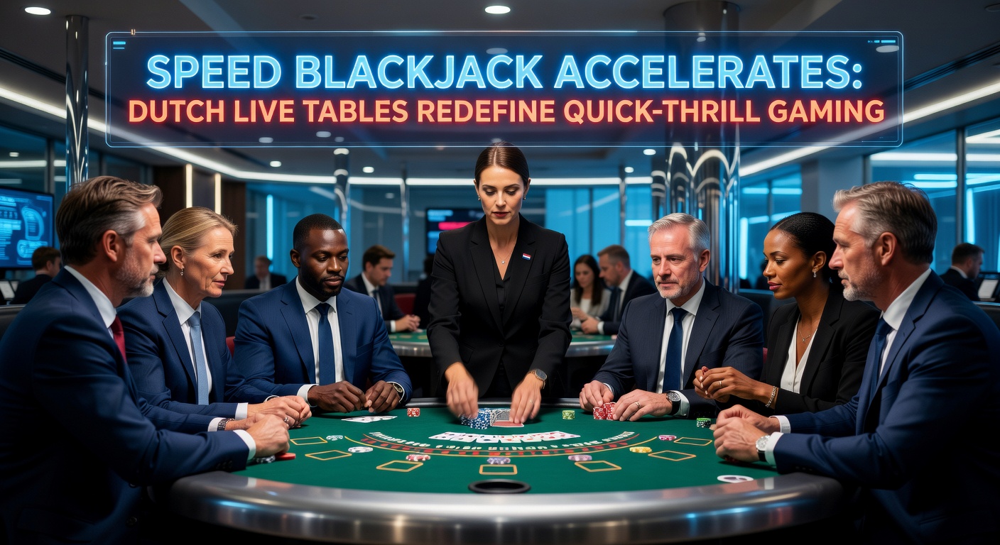 Live speed blackjack tafel met dealer en snelle kaartenverdeling in een Nederlands online casino