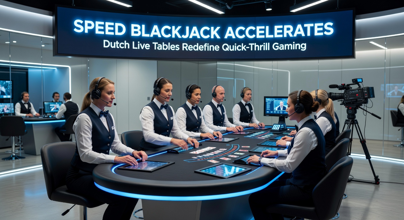 Speler aan speed blackjack tafel met snelle dealeractie en digitale interface op mobiel scherm